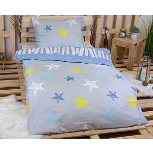 Povlečení v dárkové kazetě 140x200+70x90 Písmenkové hvězdy