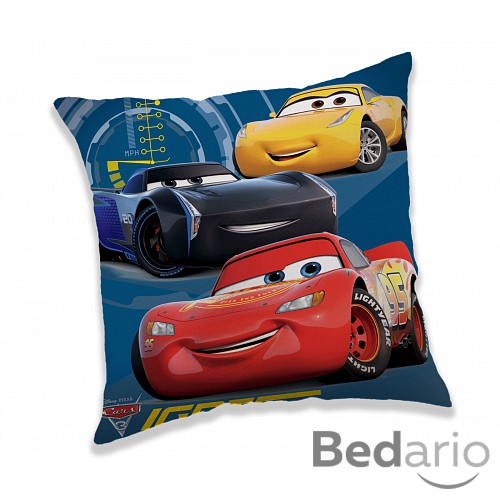 Dekorační polštářek 40x40 cm - Cars blue