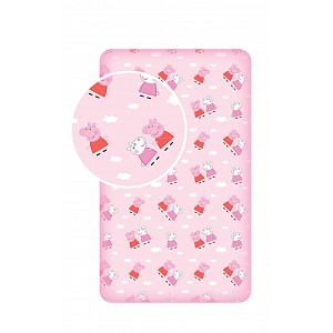 Dětské bavlněné prostěradlo 90x200 Peppa pig