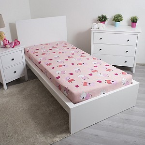 Dětské bavlněné prostěradlo 90x200 Peppa pig