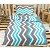 Bavlněné povlečení 140x200+70x90 Cikcak tyrkysový