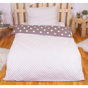 Bavlněné povlečení ELIS kafe 140x200+70x90