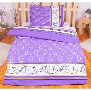 Bavlněné povlečení 140x200+70x90 Fialová variace II.