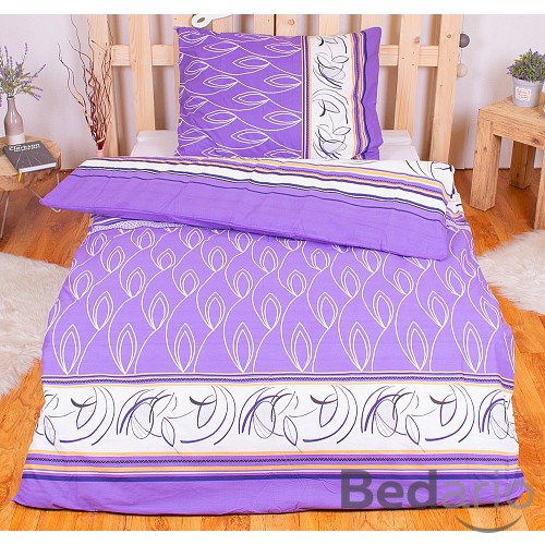 Bavlněné povlečení 140x200+70x90 Fialová variace II.