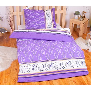 Bavlněné povlečení 140x200+70x90 Fialová variace II.