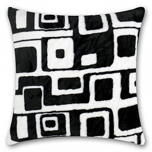 Povlak na polštářek mikroflanel 40x40 - Černobílé bludiště