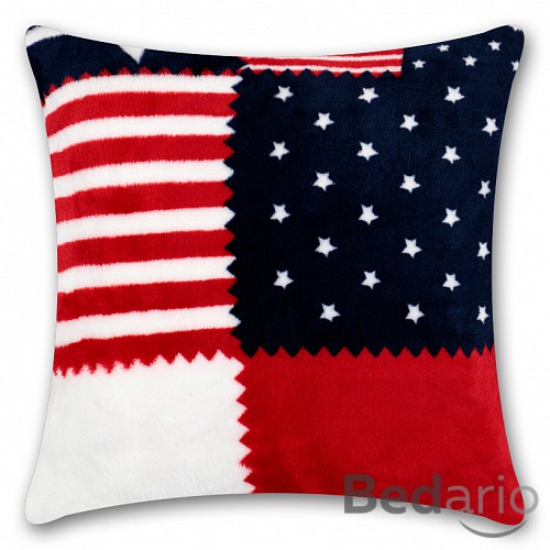 Povlak na polštářek mikroflanel 40x40 - Amerika