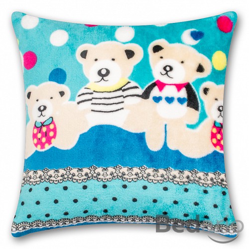 Povlak na polštářek mikroflanel 40x40 - Medvídci