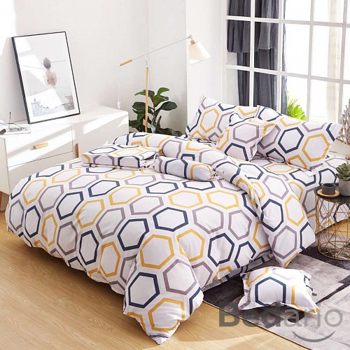 Osmidílná sada povlečení na 2 lůžka 140x200+70x90 Honey