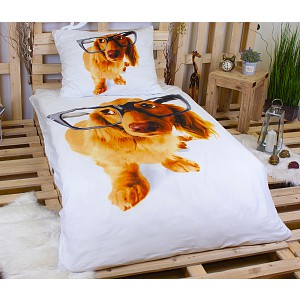 3D Povlečení 140x200+70x90 Jezevčík