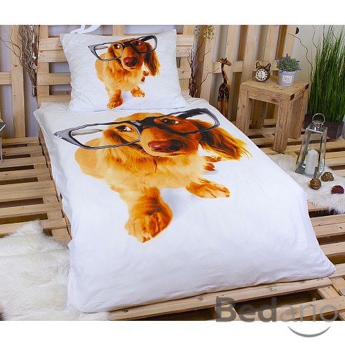 3D Povlečení 140x200+70x90 Jezevčík