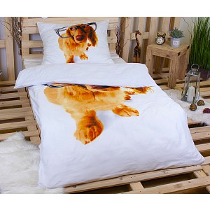 3D Povlečení 140x200+70x90 Jezevčík