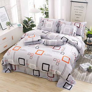 Osmidílná sada povlečení Mikrokrep 140x200+70x90 Squares