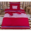 Osmidílná sada povlečení na 2 lůžka 140x200+70x90 Trikolora vínová