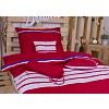 Osmidílná sada povlečení na 2 lůžka 140x200+70x90 Trikolora vínová