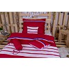 Osmidílná sada povlečení na 2 lůžka 140x200+70x90 Trikolora vínová
