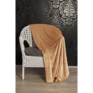Mikroflanelová deka Premium 150x200 - Světle hnědá