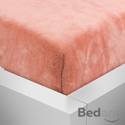 Mikroplyšové prostěradlo 220x200 Elegance - Lososová