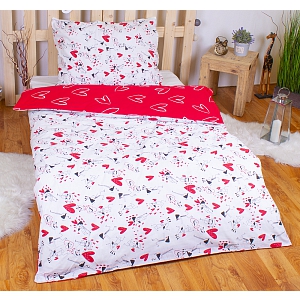 Bavlněné povlečení Love 140x200+70x90