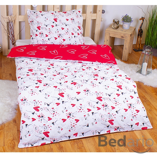 Bavlněné povlečení Love 140x200+70x90