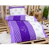 Flanelové povlečení DELUXE 140x200+70x90 Fialová poupata