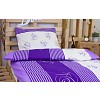 Flanelové povlečení DELUXE 140x200+70x90 Fialová poupata