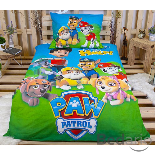 Bavlněné povlečení 140x200+70x90 Tlapková patrola