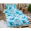 Flanelové povlečení DELUXE 140x200+70x90 Tyrkysová oáza