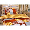 Bavlněné povlečení 140x200+70x90 Patchwork kombinace hnědá