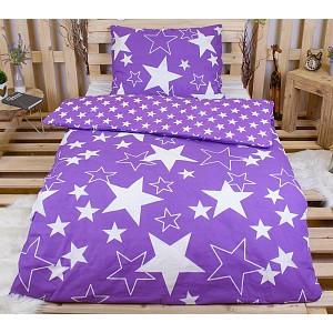 Bavlněné povlečení 140x200+70x90 Fialové nebe