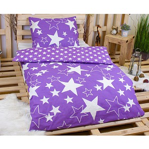 Bavlněné povlečení 140x200+70x90 Fialové nebe