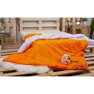 Letní přikrývka z dutého vlákna 140x200 Bílo-oranžová
