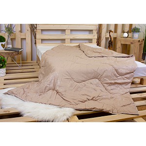 Prošívaná přikrývka ECONOMY hnědá 140x200