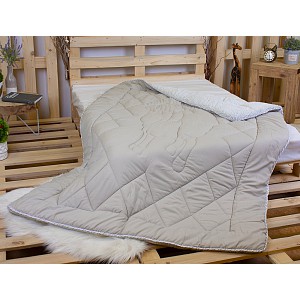 Prošívaná přikrývka Winter collection s beránkem 140x200 Béžovo-šedá