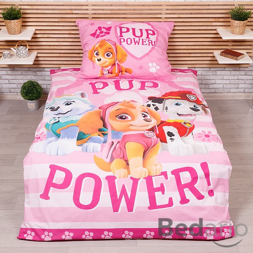 Bavlněné povlečení 140x200+70x90 Tlapková patrola Pup Power