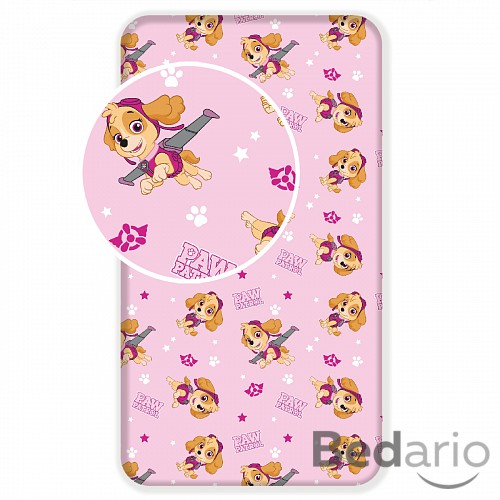 Dětské bavlněné prostěradlo 90x200 Tlapková patrola PUP Power