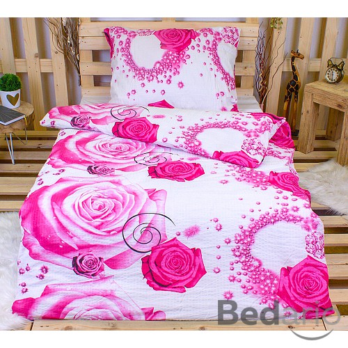 Bavlněné povlečení 140x200+70x90 Sladká růže