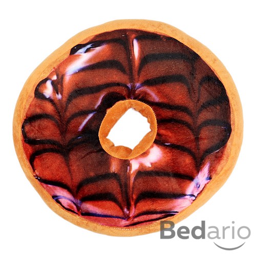 Dekorační plyšový polštářek DONUT 40 cm - Dark Cherry