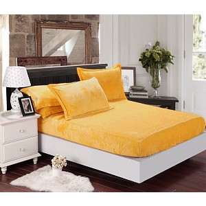 Mikroplyšové prostěradlo 180x200 Elegance - Meruňková