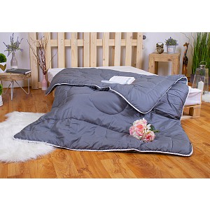 Prošívaná přikrývka ECONOMY Tmavě šedá 140x200