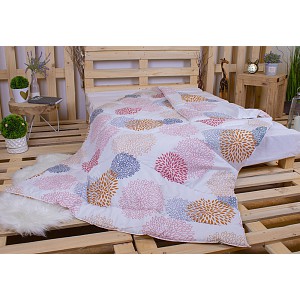 Prošívaná přikrývka ECONOMY Otisk Květiny 140x200