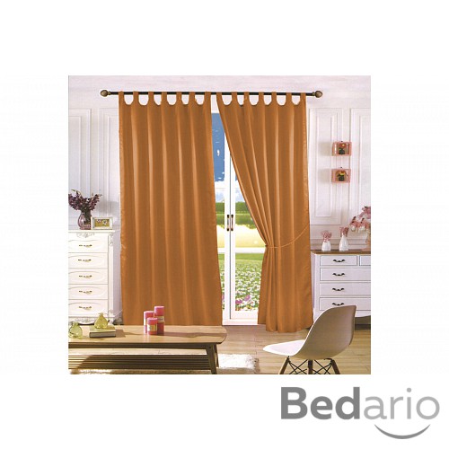 Saténové závěsy Home Art - 2 kusy Měděná