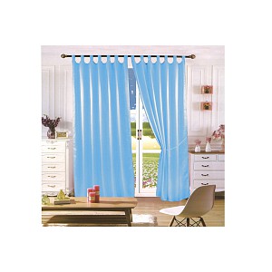 Saténové závěsy Home Art - 150x180- 2 kusy Světle modrá