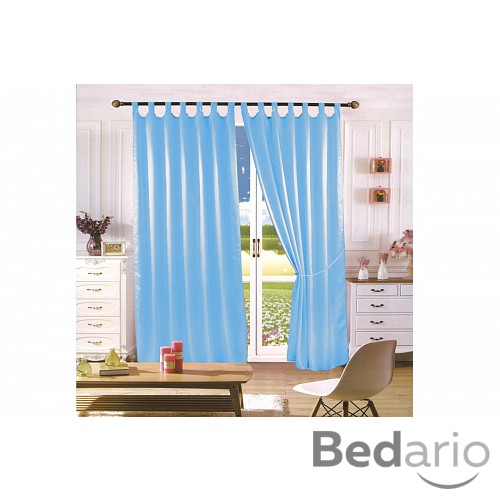 Saténové závěsy Home Art - 150x180- 2 kusy Světle modrá