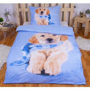 3D Povlečení 140x200+70x90 Puppy