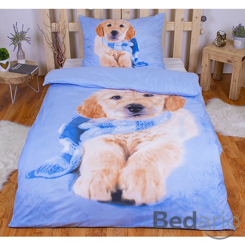 3D Povlečení 140x200+70x90 Puppy