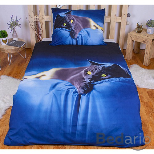 3D Povlečení 140x200+70x90 British cat