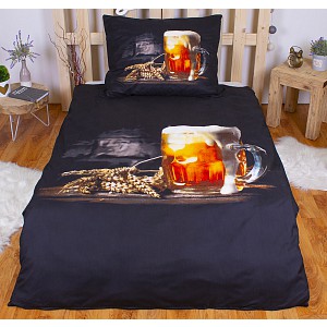 3D Povlečení 140x200+70x90 Pivo