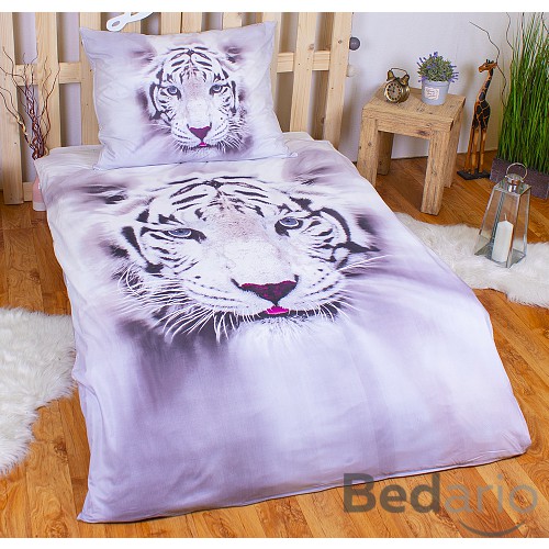 3D Povlečení 140x200+70x90 White tiger II