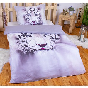 3D Povlečení 140x200+70x90 White tiger II
